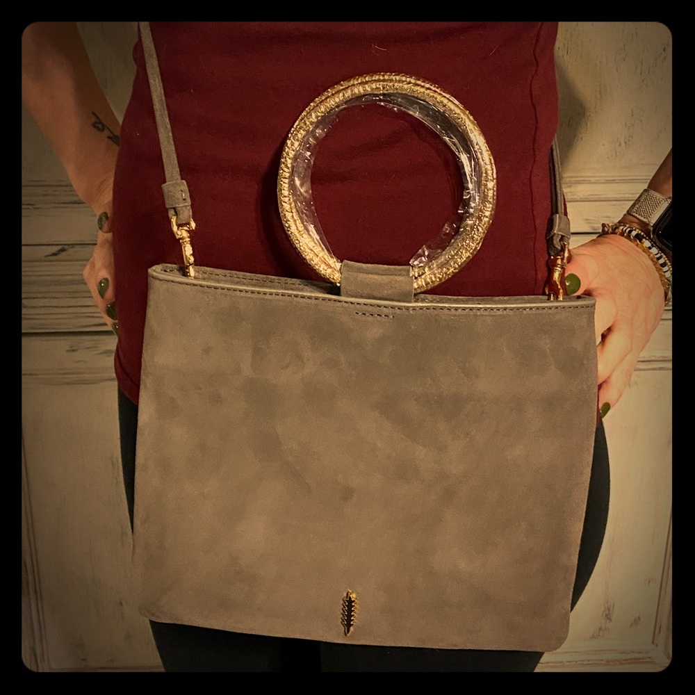 Thacker suede crossbody bag